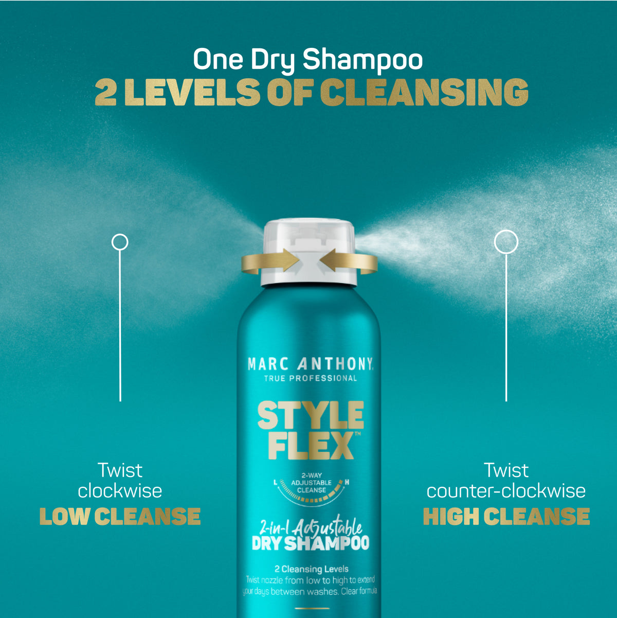 Style Flex™ <br> 2-In-1 Adjustable Dry Shampoo